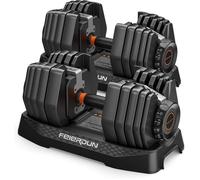 FED FITNESS*Haltères réglables 15 en 1 avec boîte de rangement et application, poids ajustables de 50 kg / 25 kg
