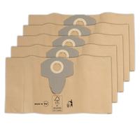 FEDBAGZ Lot de 5 sacs d'aspirateur en papier pour Parkside PNTS 1250, 1250/9, PNTS 1300 A1 B2 C3 D3 E4 F5 PWD 12 A1, PAS 500 D3 - Multicouches - Indéchirable - Durée d'utilisation 50 % plus longue