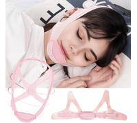 FEDDTY Bandeau Anti Ronflement Mentonniere Anti Ronflement Dispositifs Anti Ronflement Oniris Orthèse Anti Ronflement Efficace Cervicorrect Pour Le Ronflement(Rose)
