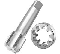 Fedeas Jeu de tarauds 2"-12 UN Filetage à droite | Taraud à machine et fraise ronde 2"-12 UN - Pour couper ou réparer des filetages dans le métal.