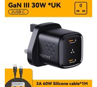 Fédération De Russie - 30w Cc Uk Cable - Gan 30w Chargeur Usb Rapide Pd Charge Rapide Pour Iphone 15 14 Usb Type C Chargeur Rapide Charge Rapide Pour Ipad Pro Samsung S21