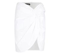 Federica Tosi, Femme, Jupes, Blanc, Taille: 36 FR Gonna corta in popeline nodo