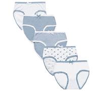 FedMois Culotte Ado Fille Coton Slip sous-vêtement, Lot de 5, Bleu et Blanc, 12-14 Ans