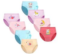 FedMois Culotte Fille Coton Slip sous-vêtement, Lot de 8, Flamants et Chats, 2-3 Ans