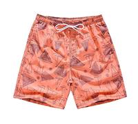 FedMois Short de Bain pour Garçon et Enfant Maillot de Bain avec Slip Intérieur en Filet Séchage Rapide, Rouge, 9-10 Ans
