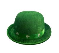 Fedora Chapeau pour homme blanc - « Ich Will Ein Cowboy Als Cloverleaf » en velours - Petit chapeau rond - Chapeau de cowboy noir pour femme, vert, taille unique