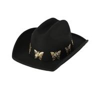 Fedoras Panama Charm papillon pour femme et homme - Accessoire photo western pour homme et femme - Unisexe - Port confortable - Chapeaux de cowboy