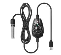 FEDOUR Mini chauffage d'aquarium de type C, petit chauffage réglable avec contrôleur externe pour petits aquariums jusqu'à 9 litres, nano chauffe-aquarium, chauffage Betta pour bols à poissons
