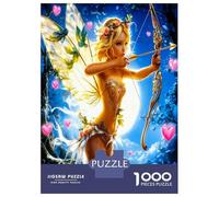 Fée, Arc, Lune et cœur 1000 Pièces Pack Puzzle Charme enchanté de l'archer Puzzle Premium Carton Haut De Gamme - Seniors, Concentration, Cadeau Maison Neuve Et Pause Bureau 38x26cm/1000pcs