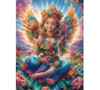 Fée avec des ailes colorées 1000 Pièces Puzzle Famille En Carton Haute Densité Conte de fées d'accompagnement magique Difficulté Moyenne Activité Familiale Anti-Stress Loisir Créatif Jeu De Société Pr