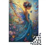 Fée avec Papillons 1000 Pièce Carton Extra Épais Puzzle De Bricolage Amants De Famille Jeu Amusant Et Stimulant Belle Décoration 38x26cm/1000pcs