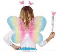 Fée Carnaval Ailes Serre-tête Magic Wand Contes de fées Féerie Costume World Book Day, Couleur : Multicolore