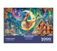 Fée dans la forêt étoilée 1000 Pièces Coffret Puzzle Conte de fées Fantastique Puzzle Premium Carton Solide - Ultra Dur Couples, Top Noté, Cadeau Noël Parfait pour Tout Le Monde 52x38cm/1000pcs