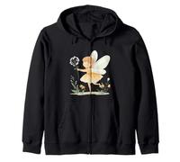 Fée de fleurs avec pissenlit dans les mains et graines volantes Sweat à Capuche