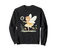 Fée de fleurs avec pissenlit dans les mains et graines volantes Sweatshirt