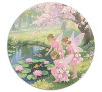 Fée de forêt Magique Puzzle 1000 Pièces Cadeau Unique Fée de forêt Magique Jeu Éduchatif Challenge Toy À De Qualité Supérieure Peinture Art pour Adultes Enfants 1000pcs (67.5x67.5cm)