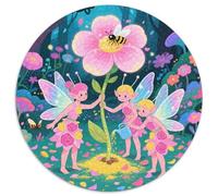 Fée de forêt Magique Puzzle 1000 Pièces Cadeau Unique Fée de forêt Magique Jeu Éduchatif Challenge Toy À De Qualité Supérieure Peinture Art pour Adultes Et Enfants 1000pcs (67.5x67.5cm)
