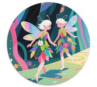 Fée de forêt Magique Puzzle 1000 Pieces Cadeau Unique Fée de forêt Magique Jeu Éduchatif Challenge Toy À De Qualité Supérieure Peinture Art pour Adultes Enfants 1000pcs (67.5x67.5cm)