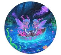 Fée de forêt Magique Puzzle 1000 Pieces Cadeau Unique Fée de forêt Magique Jeu Éduchatif Défi Jouet À De Qualité Supérieure Peinture Art pour Adultes Et Enfants 1000pcs (67.5x67.5cm)