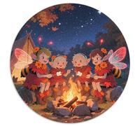 Fée de forêt Magique Puzzles 1000 Pieces Cadeau Unique Fée de forêt Magique Jeu Éduchatif Défi Jouet À De Qualité Supérieure Peinture Art pour Adultes Et Enfants 1000pcs (67.5x67.5cm)