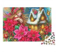 fée de Noël 1000 Pièces Puzzle pour Adultes Jeu Stimulant Divertissement Apaisant Cultiver l'esprit D'équipe pour Toute La Famille, Cadeaux pour Femmes, Cadeaux pour Hommes 500pcs (52x38cm)