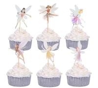 FéE Des Fleurs Cake Topper, 36 Pcs DéCoration GâTeau D'Anniversaire Pour FéE Des Fleurs, FéE Des Fleurs GâTeau Topper, Happy Birthday Topper Gateau,Pour Fille Enfants FêTe D'Anniversaire Baby Shower