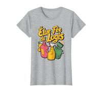 Fée du logis ménage idée Agent de Nettoyage Accessoire déco T-Shirt, Femme, Gris Chiné, M