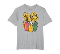 Fée du logis ménage idée Agent de Nettoyage Accessoire déco T-Shirt, Homme Grandes Tailles, Gris Chiné, 6X Tall