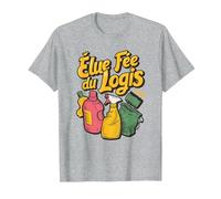 Fée du logis ménage idée Agent de Nettoyage Accessoire déco T-Shirt, Homme, Gris Chiné, L