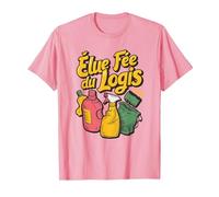 Fée du logis ménage idée Agent de Nettoyage Accessoire déco T-Shirt, Homme, Rose, XXL