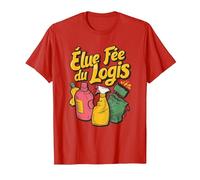 Fée du logis ménage idée Agent de Nettoyage Accessoire déco T-Shirt, Homme, Rouge, M