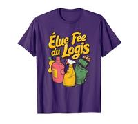 Fée du logis ménage idée Agent de Nettoyage Accessoire déco T-Shirt, Homme, Violet, L