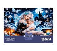 Fée et bébé Lune 1000 Pièces Coffret Puzzle Grâce Lunaire Mystique Puzzle Classique Carton Solide - Ultra Dur pour Couples, Top Noté, Activité Parfaite À La Maison 70x50cm/1000pcs