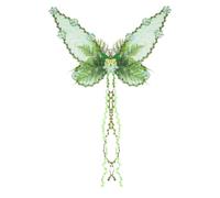 Fée Filles - Halloween Papillon avec Fleurs et Feuilles 3D - Accessoires Créatifs Costumes Costume pour Filles Filles Femmes Carnaval Halloween, vert, L