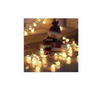 Fée led guirlande lumineuse de noël boule ronde blubs lampe fête mariage 100led 10m - blanc