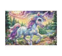 Fée Licorne 1000 Pieces Casse tête Collectionneur en Carton sans Déformation poupée Animal de Compagnie Très Difficile Motif Complexe Décoration Murale Cadeau Noël Premium 1000 PCS