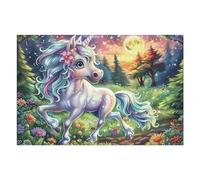 Fée Licorne 1000 Pieces Casse-tête Famille en Carton sans Déformation Haute Qualité Difficulté Moyenne Activité Familiale Anti-Stress Cadeau 1000 PCS/75x50cm