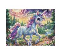Fée Licorne 500 Pièces Puzzle Adolescent en Carton Anti Déchirure poupée Animal de Compagnie Difficulté Moyenne Activité Éducative Passe Temps Petit Prix Pas Cher Premium 500 PCS