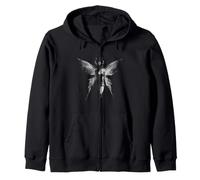 Fée Noire Ailes de Papillon Gothique Fantaisie Gothique sorcière Sweat à Capuche