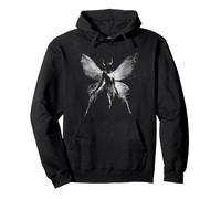 Fée Noire Ailes de Papillon Gothique Fantaisie Gothique sorcière Sweat à Capuche