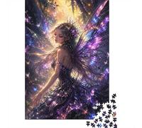 Fée Papillon Lumière Puzzle 1000 Pièces Mini pour Adultes Idée Cadeau | 52x38cm Carton Amateurs De Puzzles Détente Intellectuelle Puzzle Fait Main Cadeau Anniversaire Décor Maison