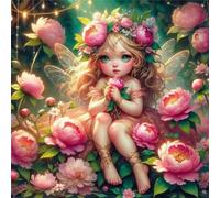 Fée Pivoine Puzzle 70 Pièces pour Adultes, 45x45cm Puzzles Classiques 70 pièces, DIY Activité Familiale Jigsaw Puzzle Jeux, Unique Décoration Murale de la Maison Cadeau