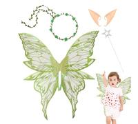 Fée pour adultes - Papillon et ange avec guirlande florissante et oreilles | Cosplay de princesse pour mariages, fêtes et jeux de rôle