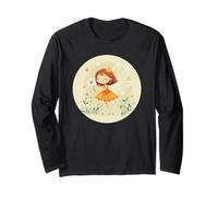 Fée souriante avec pissenlit pour un look doux et drôle Manche Longue