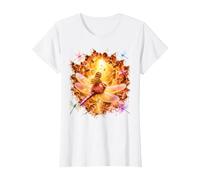 Fée sur Libellule, Abeilles et Ruche dorée en 3D pour Femme T-Shirt