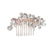 Fée Vintage Faux Cristal Strass Mariée Peigne Broche Accessoires De Mariage Or Rose Créatif et Utile