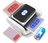 Feebee Mélangeur de Carte électronique - Automatique Mélangeur de Cartes à Jouer, USB Melangeur de Carte avec Rechargeable Batterie 2600 mAh, Maison Card Shuffler pour 1 à 2 Jeux de Poker Skyjo,UNO
