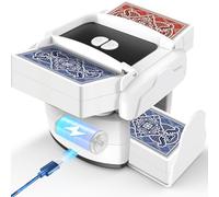 Feebee Mélangeur de cartes électrique pour 4 decks - Machine de mixage automatique de cartes, mélangeur de cartes USB avec batterie 3000 mAh, mélangeur de cartes uniforme et non coincé, mélangeur de