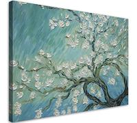 Feeby Impression sur toile Amandier en fleurs 45x30 cm 1 pièce Tableaux Tableau Déco Mural Image Photo Murale Artistique Photographie Design Salon Bureau Couloir Hôtel Spa blanc