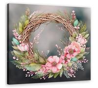 Feeby Impression sur toile - Bouquet de fleurs Shabby Chic - decoration chambre - 30x30 cm - tableau decoration murale - decoration maison - Tableau Moderne - ART - poster mural